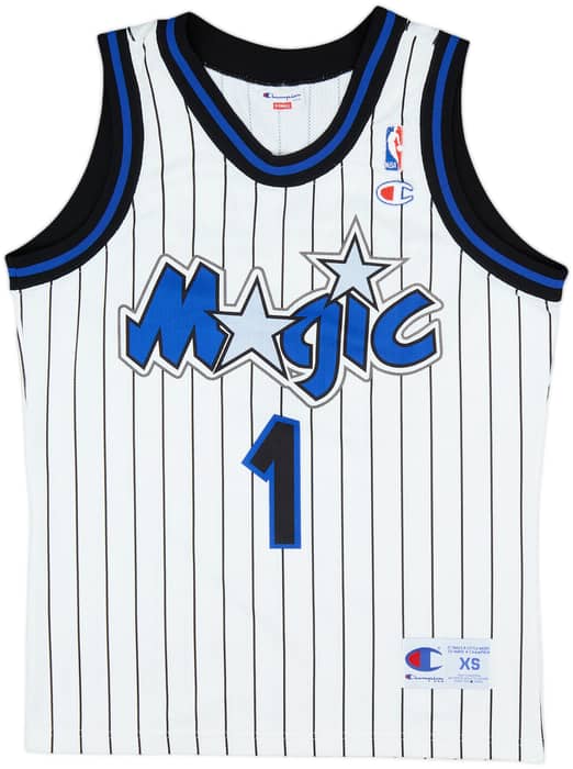1993-98 Orlando Magic Hardaway #1 Champion Home Jersey - 9/10 - (XS)