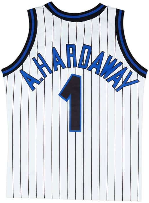 1993-98 Orlando Magic Hardaway #1 Champion Home Jersey - 9/10 - (XS)