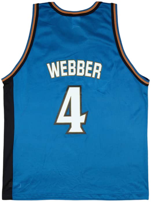 1997-98 Washington Wizards Webber #4 Champion Away Jersey - 8/10 - (XL)