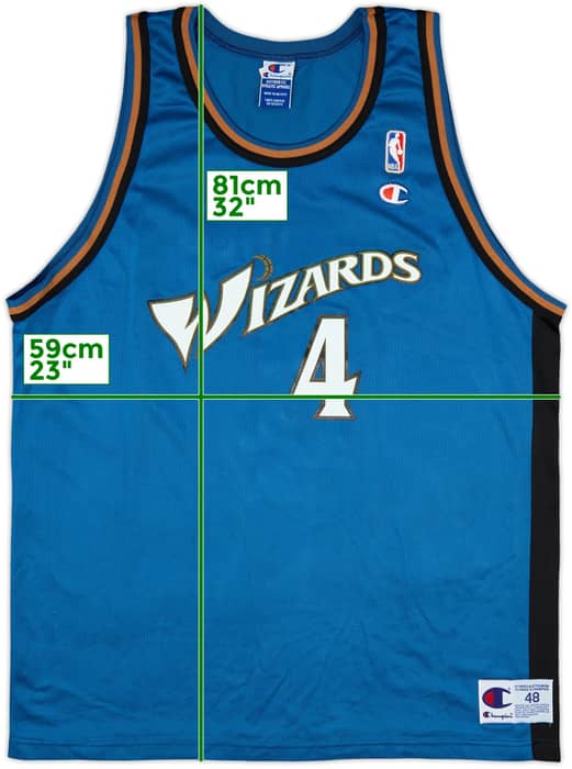 1997-98 Washington Wizards Webber #4 Champion Away Jersey - 8/10 - (XL)