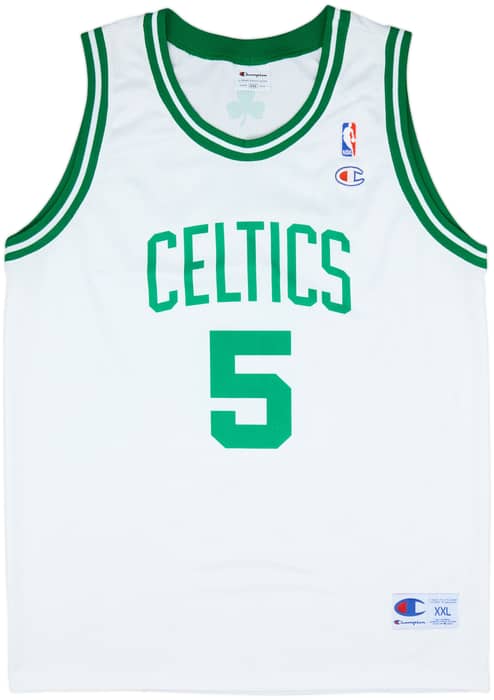 2007-10 Boston Celtics Garnett #5 Champion Home Jersey - 8/10 - (XXL)
