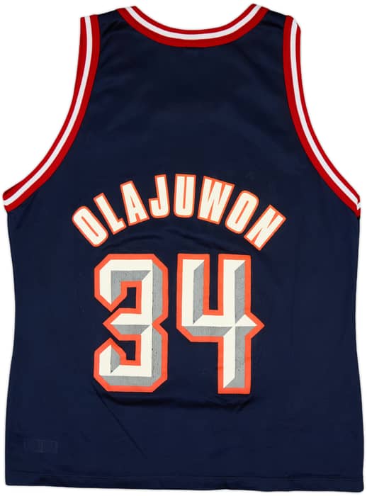 1995-01 Houston Rockets Olajuwon #34 Champion Away Jersey - 7/10 - (L)