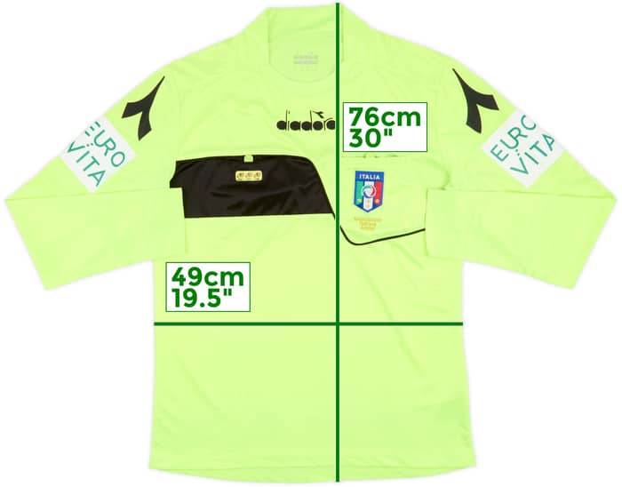 2018-19 Italy Diadora Referee L/S Shirt - 9/10 - (M)