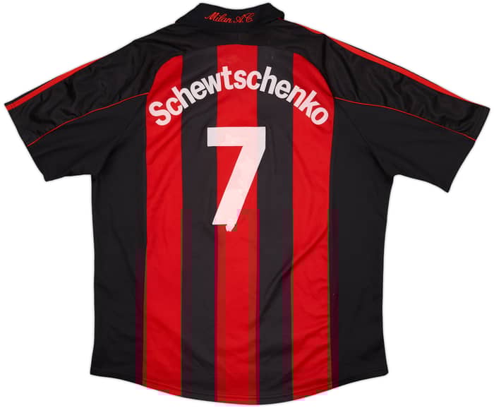 2000-02 AC Milan Home Shirt Schewtschenko #7 - 4/10 - (XXL)
