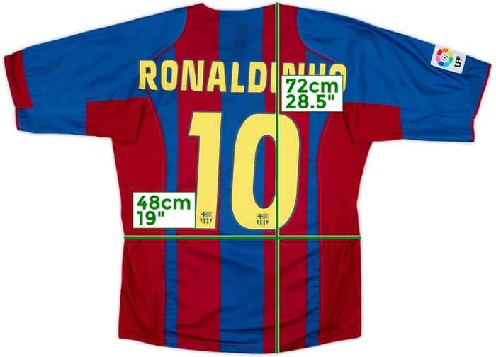 2004-05 Barcelona Home Shirt Ronaldinho #10 - 8/10 - (M)