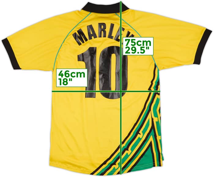 1998-00 Jamaica Home Shirt Marley #10 - 8/10 - (M)