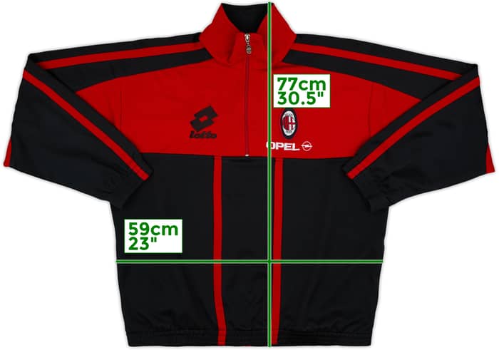 1996-97 AC Milan Lotto 1/4 Zip Track Jacket - 7/10 - (XL)