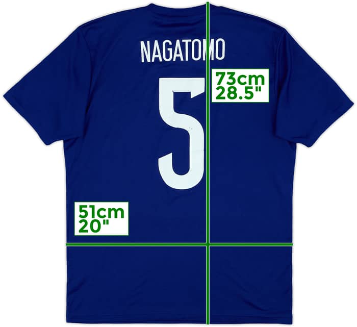 2013-15 Japan Basic Home Shirt Nagatomo #5 - 5/10 - (L)