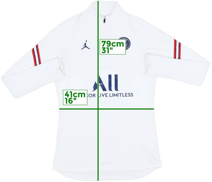 2021-22 Paris Saint-Germain Nike Jordan 1/4 Zip Drill Top - 6/10 - (S)