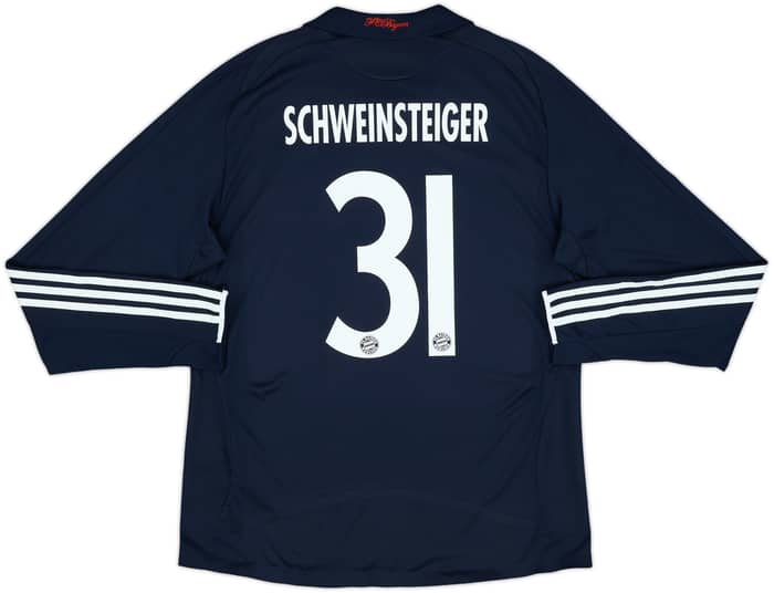 2008-09 Bayern Munich Player Issue Away L/S Shirt Schweinsteiger #31 - 8/10 - (L)