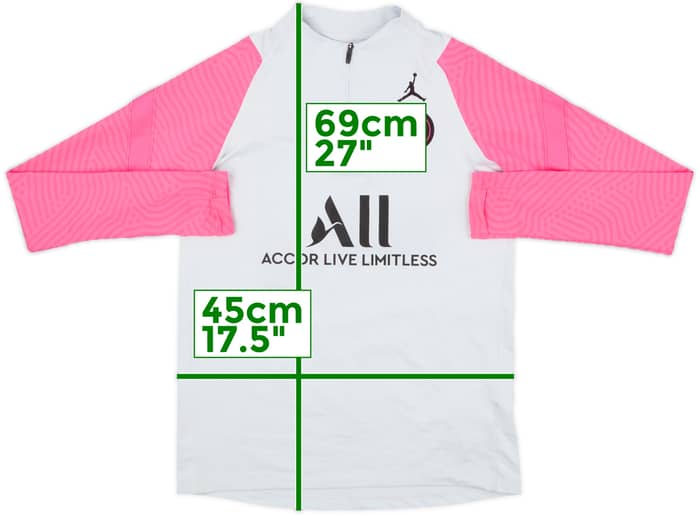 2021-22 Paris Saint-Germain Jordan/Nike Drill Top - 8/10 - (XL.Boys)