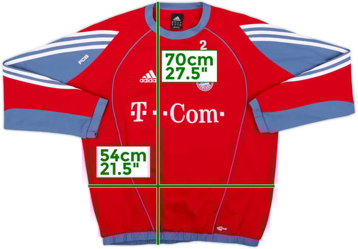 2005-06 Bayern Munich adidas Player Issue Sweat Top #2 (Sagnol) - 9/10 - (M/L)