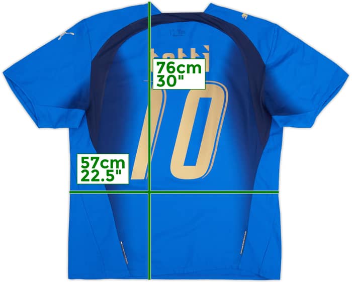 2006 Italy Home Shirt Totti #10 - 6/10 - (L)