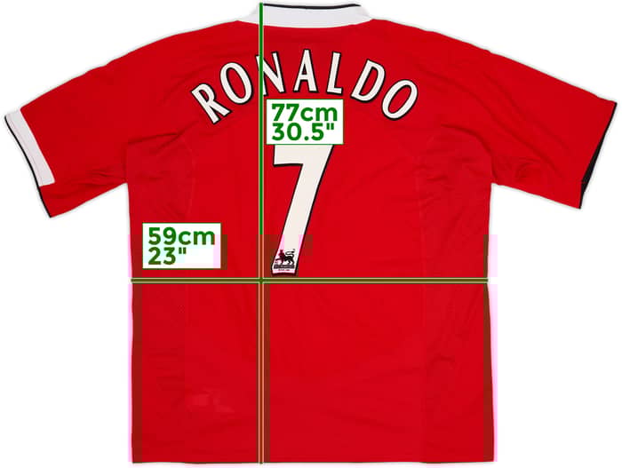 2004-06 Manchester United Home Shirt Ronaldo #7 - 8/10 - (XL)