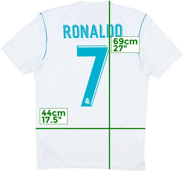 2017-18 Real Madrid Home Shirt Ronaldo #7 - 8/10 - (S)