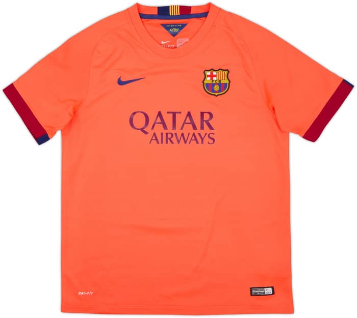 2014-15 Barcelona Away Shirt - 8/10 - (XL.Boys)