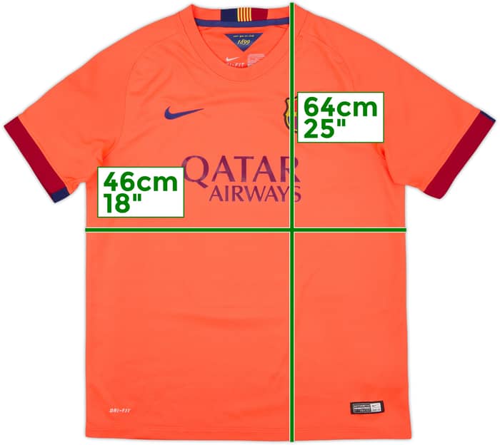 2014-15 Barcelona Away Shirt - 8/10 - (XL.Boys)