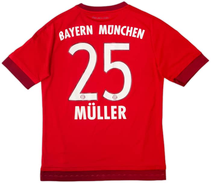 2015-16 Bayern Munich Home Shirt Muller #25 - 6/10 - (XL.Boys)