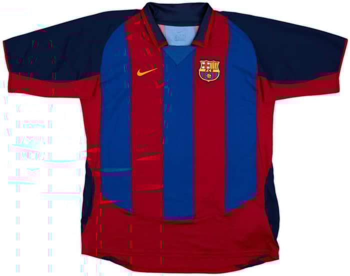 2003-04 Barcelona Home Shirt Ronaldinho #10 - 8/10 - (XL.Boys)