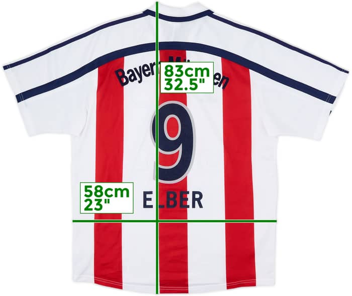 2000-01 Bayern Munich Away Shirt Elber #9 - 10/10 - (L)