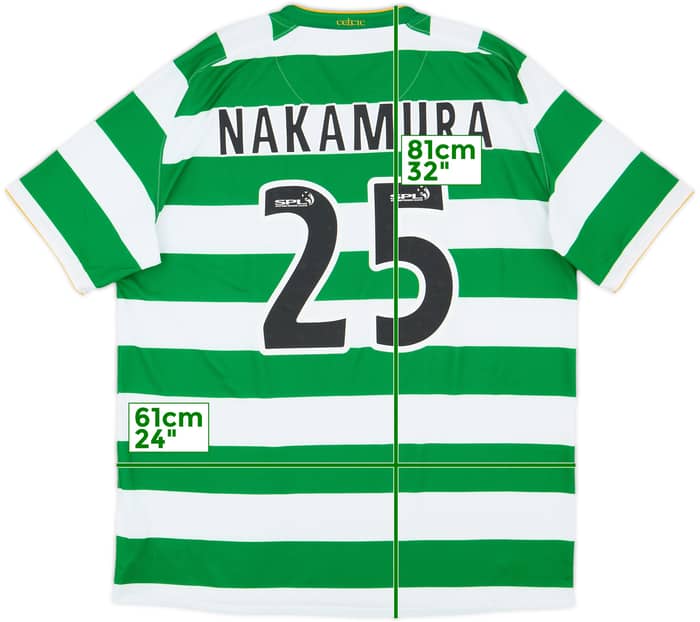 2008-10 Celtic Home Shirt Nakamura #25 - 5/10 - (XL)