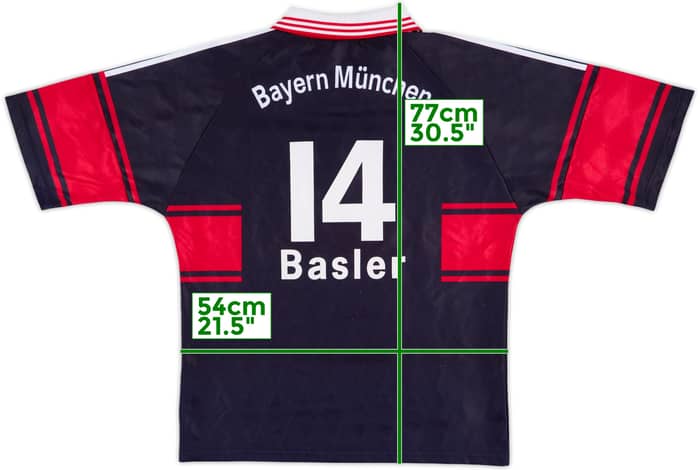 1997-99 Bayern Munich Home Shirt Basler #14 - 8/10 - (L)