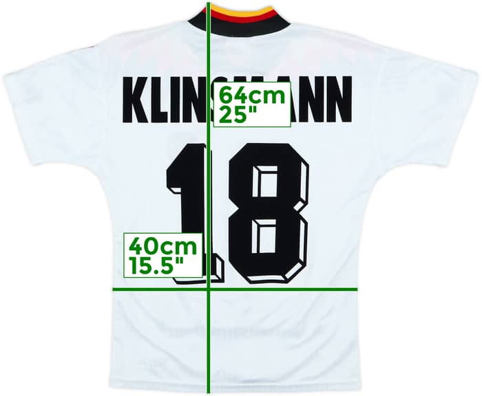1994-96 Germany Home Shirt Klinsmann #18 - 6/10 - (XS)