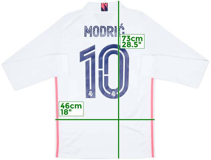 2020-21 Real Madrid Home L/S Shirt Modric #10 - 10/10 - (S)