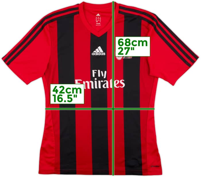 2014-15 AC Milan Academy adidas Training Shirt - 5/10 - (S)