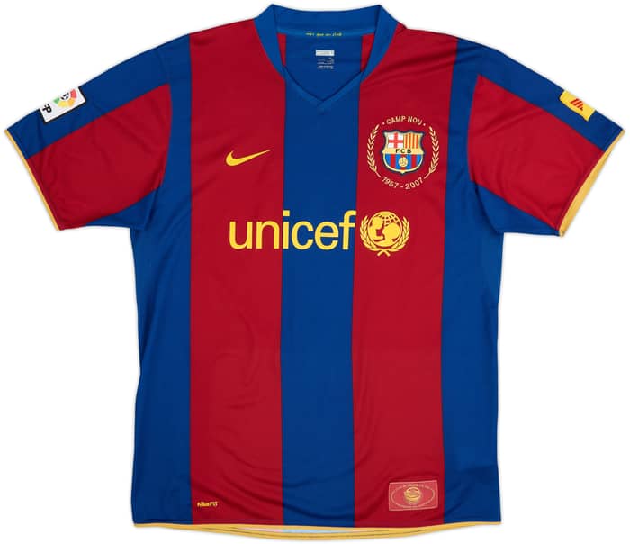 2007-08 Barcelona Home Shirt Henry #14 - 6/10 - (L)