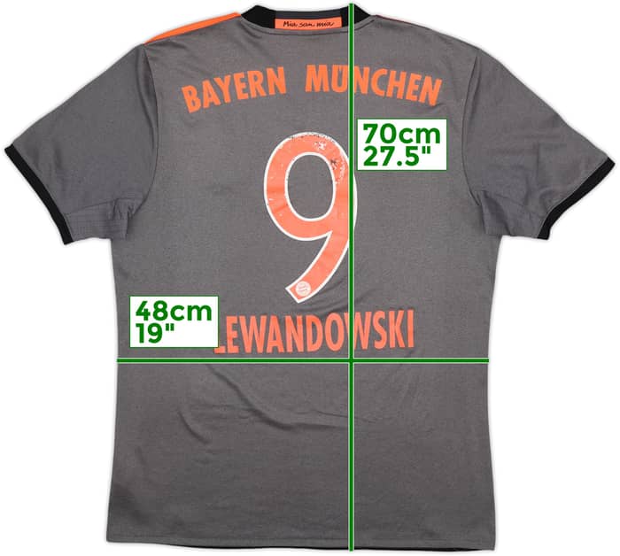 2016-17 Bayern Munich Away Shirt Lewandowski #9 - 5/10 - (M)