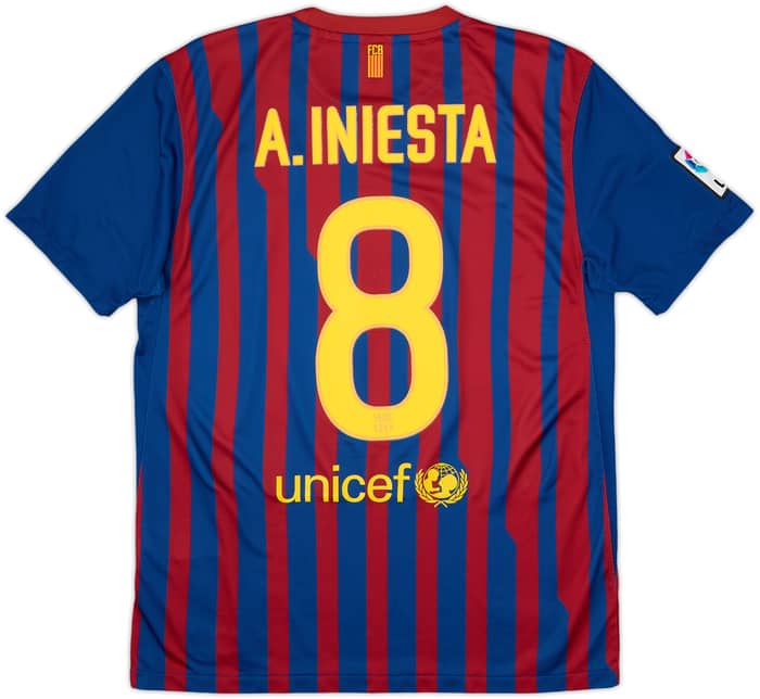 2011-12 Barcelona Home Shirt A.Iniesta #8 - 8/10 - (M)