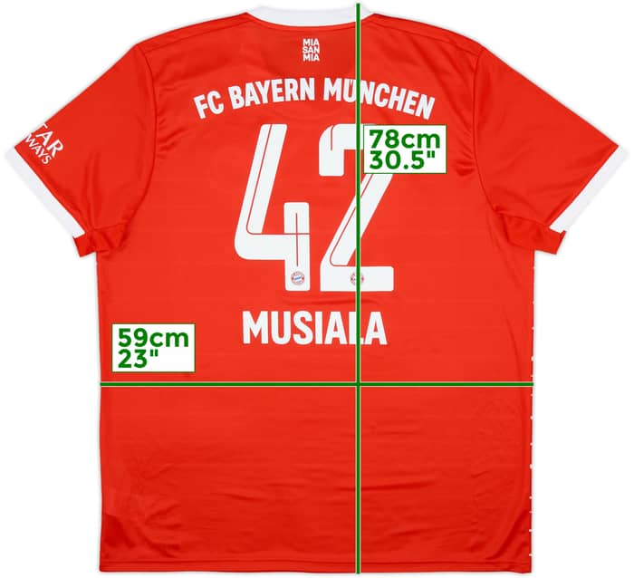 2022-23 Bayern Munich Home Shirt Musiala #42 - 9/10 - (XL)