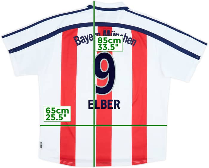 2000-01 Bayern Munich Away Shirt Elber #9 - 10/10 - (XXL)