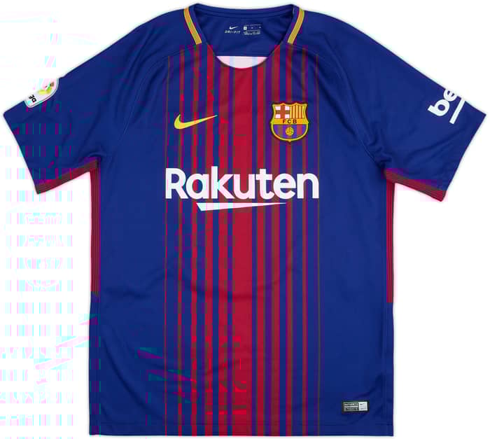 2017-18 Barcelona Home Shirt Suarez #9 - 10/10 - (M)