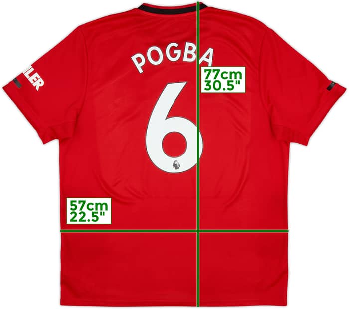 2019-20 Manchester United Home Shirt Pogba #6 - 8/10 - (XL)