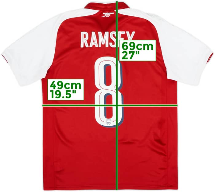 2017-18 Arsenal Home Shirt Ramsey #8 - 9/10 - (XL.Boys)