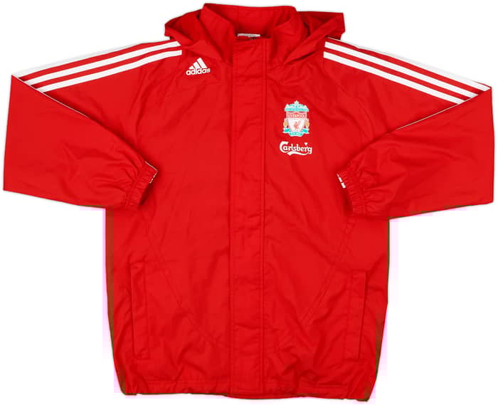 2008-09 Liverpool adidas Hooded Rain Jacket - 10/10 - (M.Boys)
