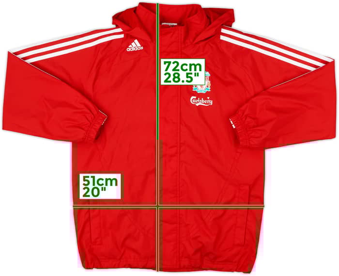 2008-09 Liverpool adidas Hooded Rain Jacket - 10/10 - (M.Boys)