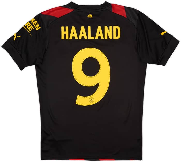 2022-23 Manchester City Away Shirt Haaland #9 - 9/10 - (S)
