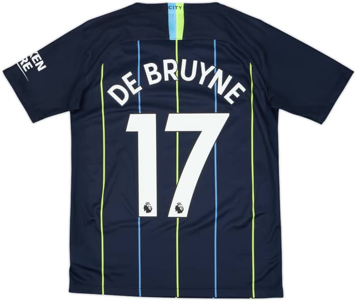 2018-19 Manchester City Away Shirt De Bruyne #17 - 9/10 - (XL.Boys)