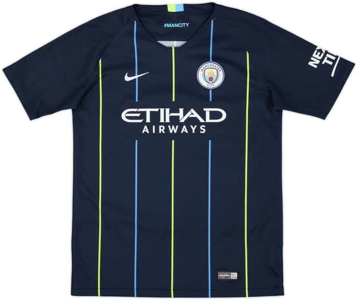2018-19 Manchester City Away Shirt De Bruyne #17 - 9/10 - (XL.Boys)