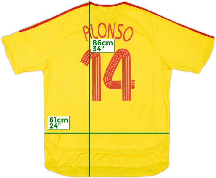 2006-07 Liverpool Away Shirt Alonso #14 - 5/10 - (XL)