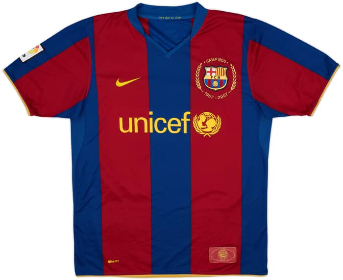 2007-08 Barcelona Home Shirt Ronaldinho #10 - 7/10 - (M)