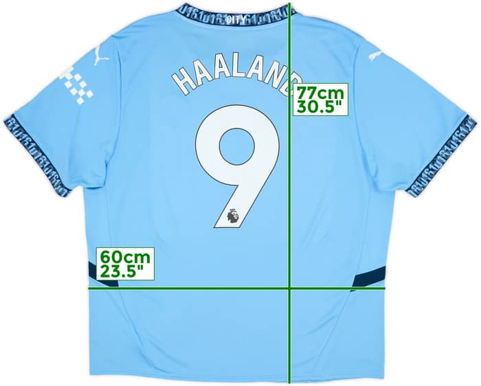 2024-25 Manchester City Home Shirt Haaland #9 - 9/10 - (XXL)