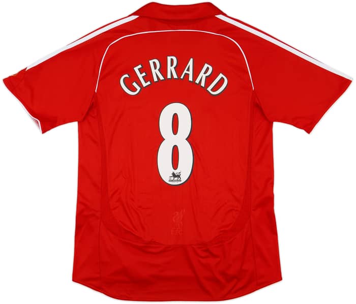 2006-08 Liverpool Home Shirt Gerrard #8 - 8/10 - (M)