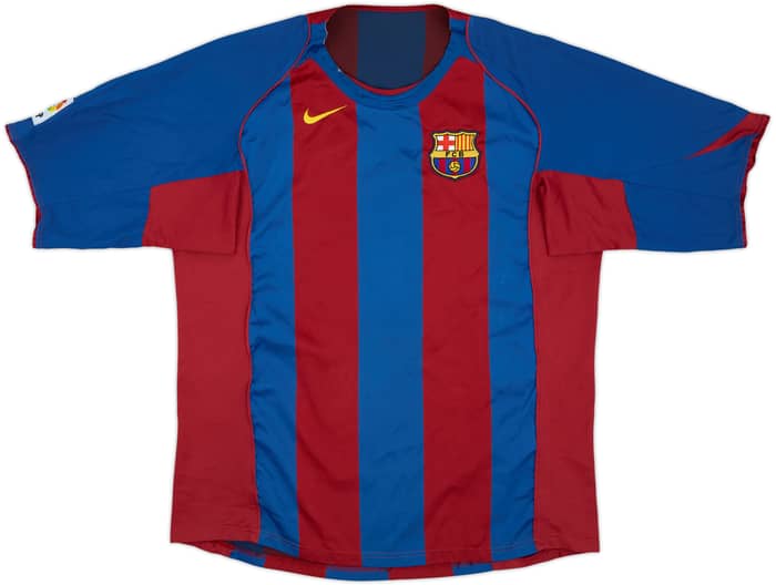 2004-05 Barcelona Home Shirt Ronaldinho #10 - 6/10 - (XXL)