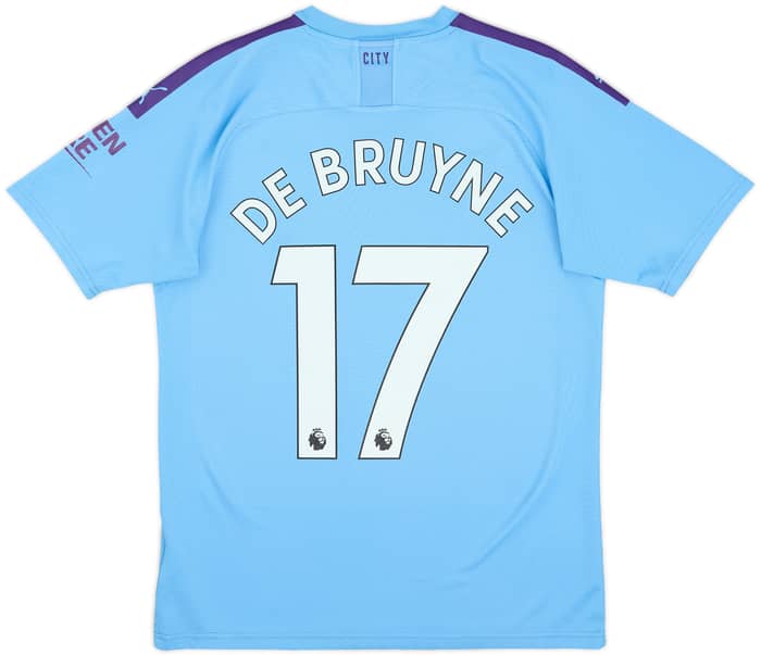 2019-20 Manchester City Home Shirt De Bruyne #17 - 8/10 - (M)