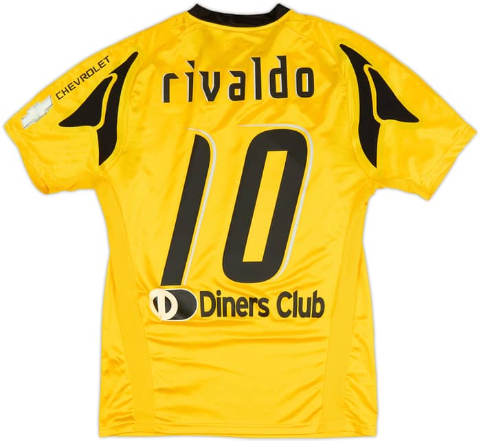 2007-08 AEK Athens Home Shirt Rivaldo #10 - 7/10 - (M)