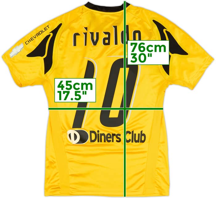2007-08 AEK Athens Home Shirt Rivaldo #10 - 7/10 - (M)